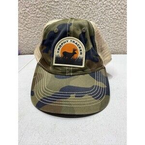 Trophy Tracker Cap Black Brown Green Camo Snapback Adjustable Outdoors Baseball